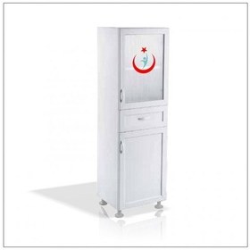 Resim Medical Çekmece Kapaklı Ecza Tıbbi Malzeme Klinik Revir Dolabı 