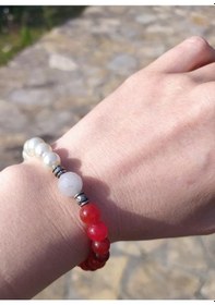 Resim Bileklik Doğal Taş Çakra Elastik Sevgili Çift Bilekliği Unisex Bilezik 14222 Çok Renkli 