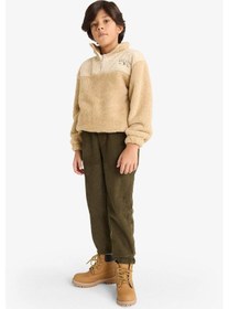 Resim Defacto Erkek Çocuk Fermuarlı Yaka Nakışlı Pelüş Sweatshirt G2946a825wnbg360 Bej 