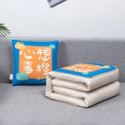 Resim Zhuque Üzerinde Logo Baskılı Ikisi Bir Arada Yastık Yorganı, Çok Fonksiyonlu Araba Kanepe Yastığı Yorganı (Yurt Dışından) 