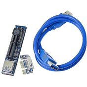 Resim Moveevo Pcı-e X1'den X4'e Uzatma Adaptörü, 30cm Usb 3.0 Kablosu, Plug&play, Altın Kaplı İletim, Boşluk Tasarımı, 100mb/s Hız 