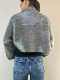 Resim Gönülden Tasarım Yumuşak Angora Bolero Kadın Şal 