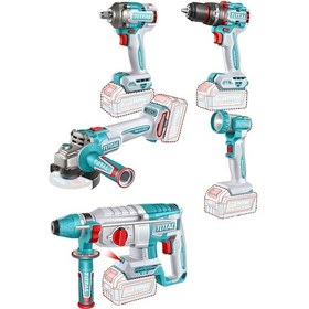 Resim Total TCKLI20592E Avantaj 5'li Set - Darbeli Matkap + Taşlama + Kırıcı Delici 