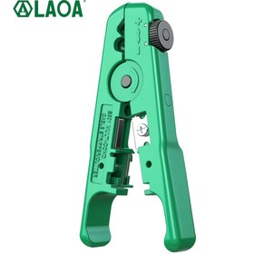 Resim LAOA Çok Fonksiyonlu Ayarlanabilir Kablo Soyucu - Dayanıklı Plastik, Yeşil, Endüstriyel Kalite Tel & Kablo Soyucu, Ağ Soyucu, Kablo Kesici 