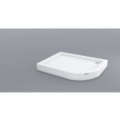 Resim Shower Oval Asimetrik Duş Teknesi (Panelli) 80*90 