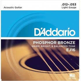 Resim D'addario Ej16 Akustik Gitar Tel Seti Lıght 12-53 