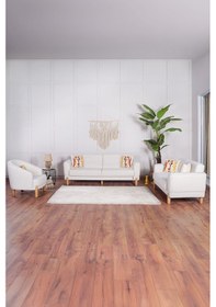 Resim Kilim Mobilya Bohera Bohem Koltuk Takımı 3 2 1 Ekru 