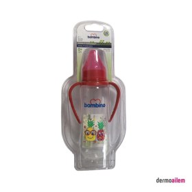 Resim Bambino Natural Pp Kulplu 250 Ml Biberon Kırmızı B066 