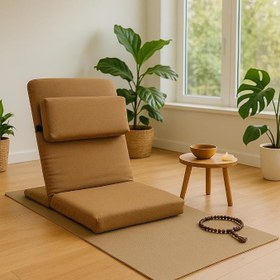 Resim Backjack XL Meditasyon Sandalyesi, Yastıklı, 55x40x40 cm, Fermuarlı Kılıf (Kahve) 