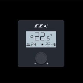 Resim Eca Dijital Oda Termostatı Lcd Çevirmeli Siyah 