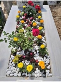 Resim Asenya Mezar Taşı 50 Kg 2-4 Cm Beyaz Dolomit Taş Dere Çakıl Taşı Bahçe Süs Taşı Mezar Süsleme Taşı 