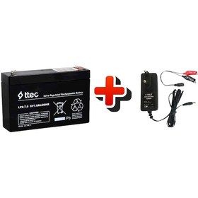 Resim 6 Volt 7 Amper Akü Ve Şarj Aleti 1 Amper 