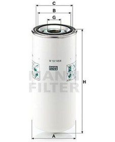 Resim MANN W131456 Yağ Filtresi Daf 85Cf Xf 95 97-02 Tır Dü 