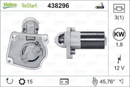 Resim MARŞ MOTORU 1.8kw 15 DİŞ CROSSLAND-GRANDLAND-P208-P308-P508-P2008-P3008-P5008-C3-C4-C5- DS3-DS4-DS7 1.2-1.6 THP START-STOP 