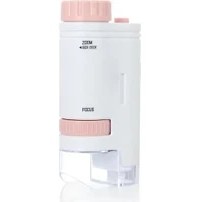 Resim Elivora Mini El Mikroskopu, 200X Büyütme Kapasitesi, LED Işıklı Tasarım, Hd Yüksek Görüntü Kaliteli, Tek Elle Rahat Kullanımlı, Hafif ve Kompakt Tasarımlı, Eğlenceli ve Öğretici Mini El Keşif Mikroskopu 