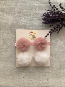 Resim ESES BEBE Bebek Çocuk 2'li Peluş Ponpon Bandana Set 