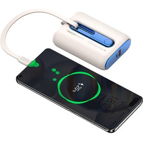 Resim Recci RPB-P12C Pd 20W Askı Ipli Hızlı Şarj Özellikli Type-C Kablolu Powerbank 22.5W 9000mAh 