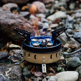 Resim Beş Yanmalı ve Beş Çekirdekli Yüksek Güçlü Gaz Ocağı, Mini Kamp Ocağı, Outdoor Maceralar, Yürüyüş ve Park Toplantıları için, Rüzgar Korumalı Gaz Yanıcı, Depolama Çantası ile Taşınabilir ve Kolay Kullanım, Şükran Günü, Noel, Cadılar Bayramı, Bağımsızlık Günü Hediyeleri için İdeal, Park Toplantı Ocağı | Rüzgar Korumalı Ocağı | Kompakt Tasarım 