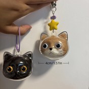 Resim 1/2 adet Kedi Saç Anı Kaplılığı, Sevimli Kedi Şeklinde Kapalı Pet Saç Depolama Kaplılığı, Kedi Severleri ve Kederli Pet Sahipleri için DIY Anma Kolye Hediyesi, Basit Şeffaf Malzeme Gösterimi, Pet Sahipleri için Gerekli, Aynı Koku Kedi Saç Süsü ile Anı, Duygusal Alıcı Özel 