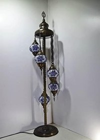 Resim Mozaik Lambader,Otantik Lambas,Dekoratif Köşe Lambası 5 Lİ Mozaik Gece Lambası Model 11 