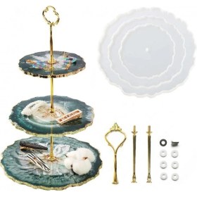 Resim Tinky Winky Epoksi Silikon Cupcake Standı Kalıp Yuvarlak 3 Lü Kek Standı 