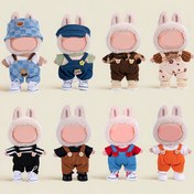 Resim 17cm Mini Bebek Kıyafetleri Labubu için, Moda ve Sevimli Kıyafetler, Ladie DIY Bebek Aksesuarları için Uygun, Bebek veya Ayakkabı Olmadan Tam Kıyafet Seti, Anahtarlık ve Çanta Süslemesi 