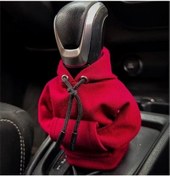 Resim Kapşonlu Vites Ve El Freni Örtüsü - Araba İçin Kırmızı Aksesuar 