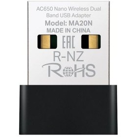 Resim Tp Mercusys Ma20n Ac650 Nano Wi-fi Usb Adaptör 