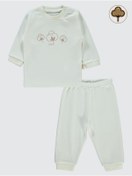 Resim Civil Baby Bebek Organik Pijama Takımı 1-9 Ay Ekru 