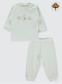 Resim Civil Baby Bebek Organik Pijama Takımı 1-9 Ay Ekru 