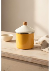 Resim Bambum Nostalji - Ahşap Saplı Baharatlık Hardal 12 Cm Hardal Sarı 