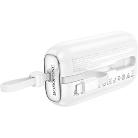 Resim 10000MAH Powerbank iPhone ile Uyumlu Şarj Seviyesi LED Gösterli Kompak ve Hafif Minimalist Tasarım Güç Bankası BJ46 