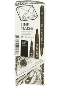 Resim Derwent Graphik Line Maker Teknik Çizim ve Grafik Kalemi 3'lü Set N11.159 