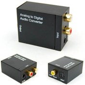 Resim Analog To Digital Optik Tos Ses Dönüştürücü Toslink Dijital Rca 