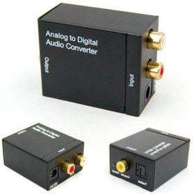 Resim Analog To Digital Optik Tos Ses Dönüştürücü Toslink Dijital Rca 