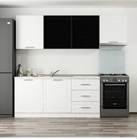 Resim Minar 240 Cm Mbr C + Alm. Füme Cam Mutfak Dolabı Byz 240-mcacb2 