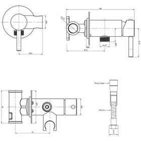 Resim Fause Ankastre Spiralli Taharetmatik Taharet Seti Sıcak Soğuk Set102-3 Krom 