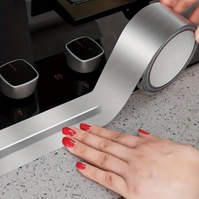 Resim 1 Rulo, Lavabo Stickerı, Tezgah Bandı, Alüminyum Folyo Bant, Mutfak ve Banyo Aksesuarları 