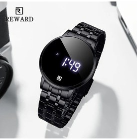 Resim Oldfriend Reward Erkek Lüks Paslanmaz Çelik Rose Gold Dokunmatik Spor Digital Kol Saati 7/24 Tarih Diğer 