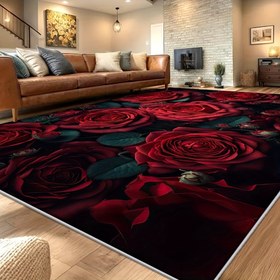 Resim Kuşkuşu Mat 850gsm Yıkanabilir Modern Geometrik Desenli, Oturma Odası, Yatak Odası ve Koridor için Uygun Dayanıklı Koyu Ekose Mat, Çeşitli Boyutlarda Mevcut, Kabarık Kalınlaştırılmış Ev Dekoru Sıcak Tasarım 