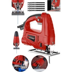 Resim Steiner Alman 4000 W Sjs Metal Şanzuman 6 Kademe Devirli Bakır Sargılı Dekupaj Testere Makinesi 