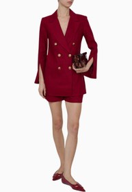 Resim Campbell Yırtmaç Kollu Tailored Blazer - Kırmızı - 2 / 8 