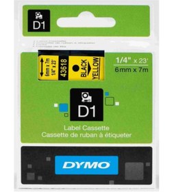 Resim Dymo D1 Şerit S0720790 6-9Mt Sarı-Siyah 43618 