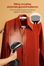 Resim GoldMaster Easyjett 1700w Portatif Buharlı Kırışık Giderici Düzleştirici Taşınabilir Buharlı Seyahat Dikey Ütü 