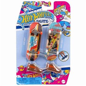 Resim Hot Wheels Skate Retro Temalı İkili Parmak Kaykay ve Ayakkabı Paketleri HXL17-HXL20 