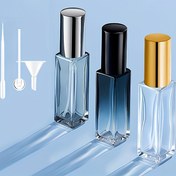 Resim 5ml ve 10ml, Kalınlaştırılmış Cam, Griye Mavi Geçiş, Taşınabilir Seyahat Boyutu, Boş Doldurulabilir Şişeler Parfüm ve Esansiyel Yağlar için, Parfüm Atomizer | Zarif Parfüm Şişesi | Dayanıklı Cam Şişeler 