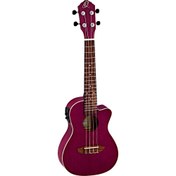Resim Ortega RURUBY-CE Elektro Concert Ukulele (Raspberry, Satin) 