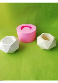 Resim Geometrik Saksı Silikon Kalıp 