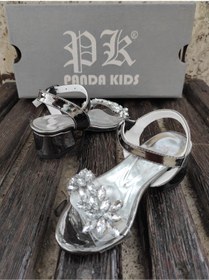 Resim Panda Shoes 26-37 Numara Taşlı Çocuk Topuklu Ayakkabı Abiye Ayakkabı 