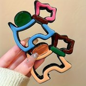 Resim 1 Adet 2 Parça Sevimli Köpek Saç Tokası - Büyük Pastel Renklerdeki Köpek Tutucu (Turkuaz, Pembe, Kahverengi, Siyah, Yeşil, Bej) - Topuzlar ve At Kuyrukları İçin Sağlam Tutuş - Kadınların Günlük & Resmi Saç Modelleri - Köpek Severler için Sevgililer Günü Hediyesi - Kalın/İnce Saçlar İçin Dayanıklı Toka - Evcil Hayvan Aksesuarları, Oyuncu Tasarım, Parlak Yüzey 